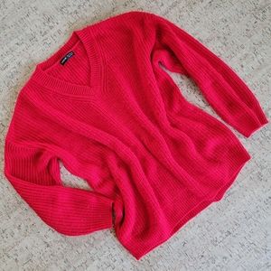 Lose fit red knitted sweater